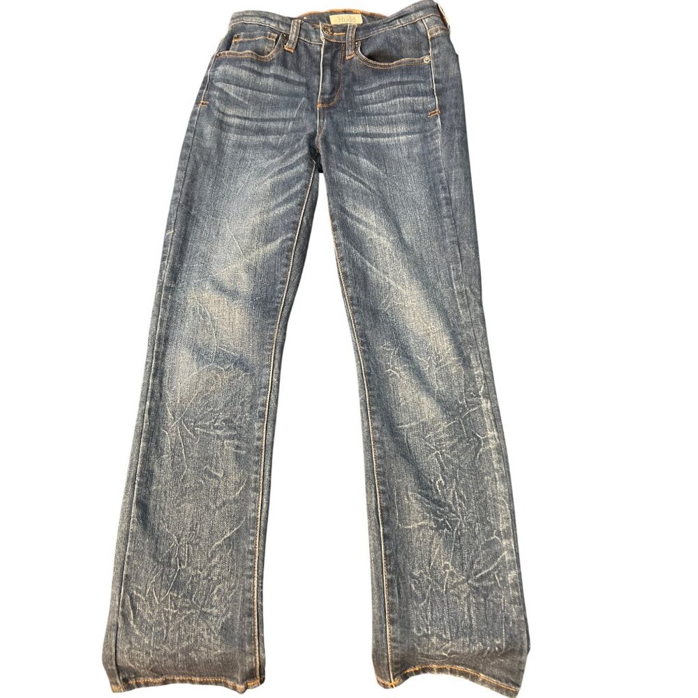 Vintage Y2k Mudd Blue Denim Jeans Slim Fit Straight Leg Size 1 Juniors Estate